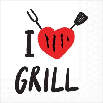 SERWETKI PAPIEROWE 33X33CM I LOVE GRILL