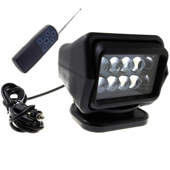 REFLEKTOR SZPERACZ LED - 12-24V - 50W - IP65 - CZARNY - Z PILOTEM BEZPRZEWODOWYM