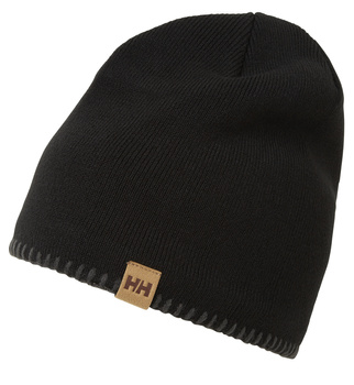CZAPKA UNISEX HELLY HANSEN MOUNTAIN BEANIE FLEECE LINED (67083) BLACK/GREY