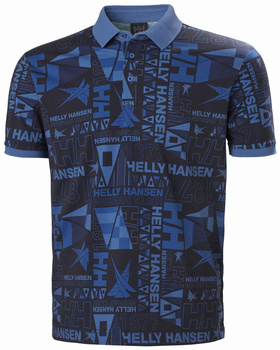 KOSZULKA MĘSKA HELLY HANSEN  NEWPORT POLO 34304 OCEAN BURGEE