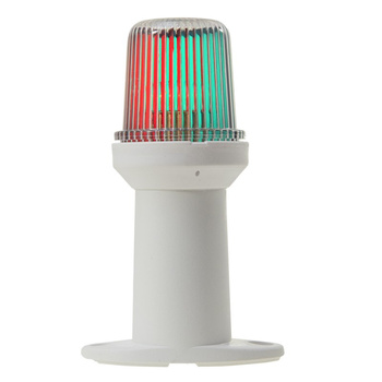 LAMPA NAWIGACYJNA NA MASZCIE 15 CM TRÓJSEKTOROWA - 12V OBUDOWA BIAŁA