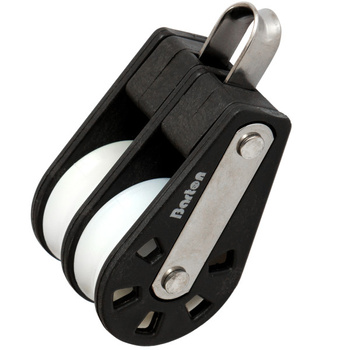 BLOCZEK PODWÓJNY - ROZMIAR 2 - LINA 8MM CZARNY (N)