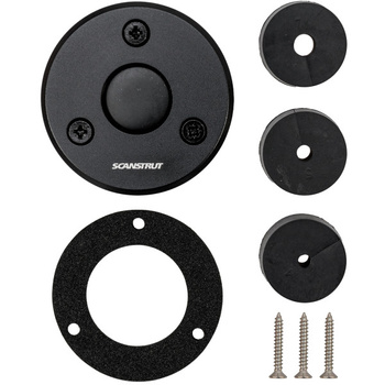 PRZEJŚCIE GRODZIOWE PŁASKIE WTYCZKA DO 21 MM, PRZEWÓD 4-9MM, ALUMINIUM CZARNE