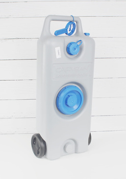 ZBIORNIK WODY SZAREJ DO KEMPINGU NA KOŁACH 35 L