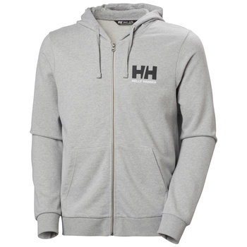 BLUZA MĘSKA HELLY HANSEN HH LOGO FULL ZIP HOODIE 2.0  30393 GREY MELANGE
