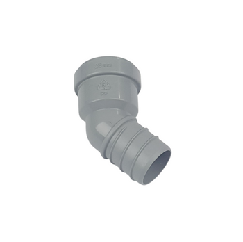 MUFA PRZEJŚCIOWA 28 MM WODY SZAREJ 45° NA WĄŻ 25 MM - REDUKCJA INSTALACJI ODPŁYWOWEJ