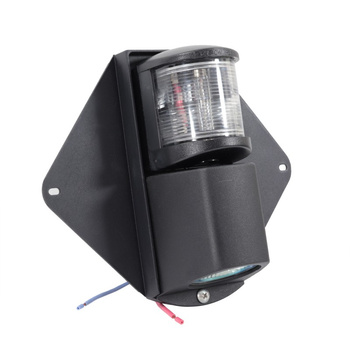 LAMPA NAWIGACYJNA ZESPOLONA MASZTOWA SILNIKOWA Z OŚWIETLENIEM POKŁADU - 12V OBUDOWA CZARNA