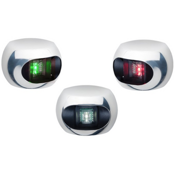 ZESTAW LAMP NAWIGACYJNYCH LED S34 STAL NIERDZEWNA - LEWA - PRAWA - RUFA