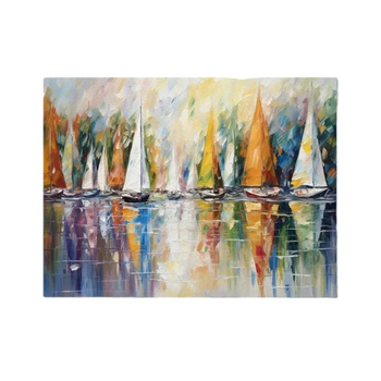 OBRAZ 30x40 ŹAGLÓWKI NA PŁÓTNIE (NA RAMIE)