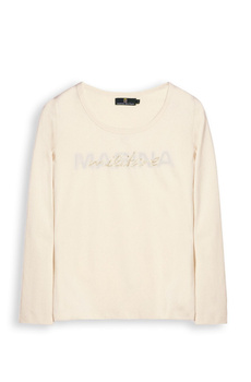 KOSZULKA DAMSKA MARINA MILITARE T-SHIRT LS JASNOBEŻOWY