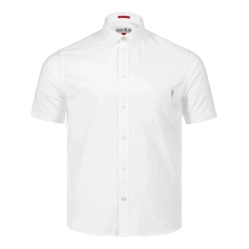 KOSZULA MĘSKA  MUSTO  ESSENTIAL SHORT-SLEEVE OXFORD  82137 WHITE