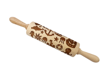 WAŁEK DO CIAST I CIASTEK DUŻY Z GRAWEREM