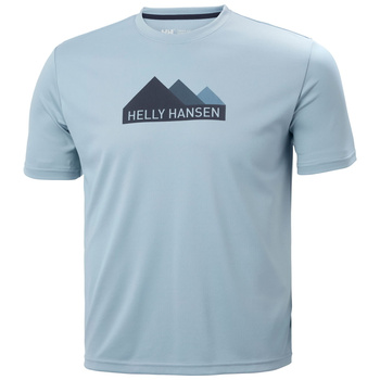 KOSZULKA MĘSKA HELLY HANSEN   UPF50+ TECH GRAPHIC 63088  DUSTY BLUE