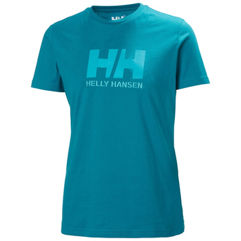 HELLY HANSEN KOSZULKA DAMSKA (34112) W HH LOGO T-SHIRT TEAL CIEMNY TURKUS