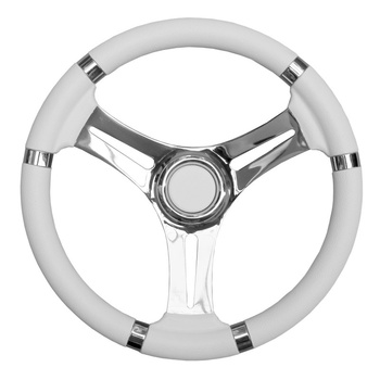 KIEROWNICA POLIURETAN/SS BIAŁA 35CM