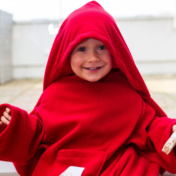 PONCZO BLUZA DZIECIĘCA KOCYKOWA CZERWONA