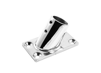 PODSTAWA RELINGU PROSTOKĄTNA 60° NA RURĘ 25 MM - STAL NIERDZEWNA A4 (AISI 316) MOCOWANIE RELINGU / PORĘCZY