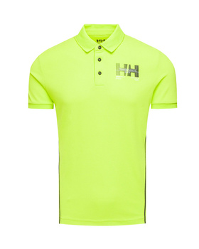 HELLY HANSEN KOSZULKA MĘSKA UPF40+ (34172) RACING POLO LIMONKOWA