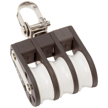 BLOCZEK POTRÓJNY Z KRĘTLIKIEM - ROZMIAR 2 - LINA 8MM (W)