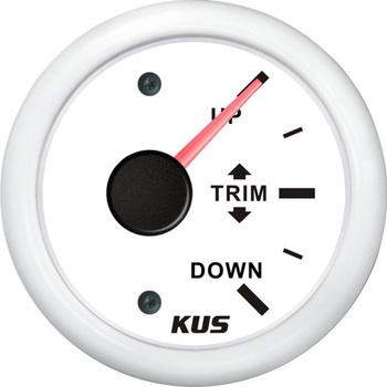 ZEGAR TRYMU 0-190, D52MM, BIAŁY, SERIA V, PIONOWY