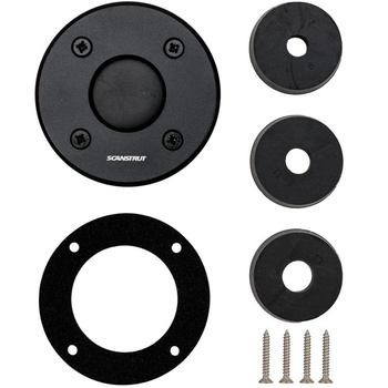 PRZEJŚCIE GRODZIOWE PŁASKIE WTYCZKA DO 30 MM, PRZEWÓD 9-14MM, ALUMINIUM CZARNE