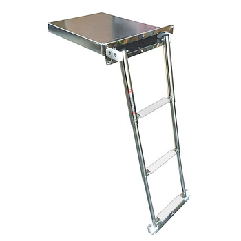 DRABINKA 3-STOPNIOWA, TELESKOPOWA, L495, W392, H80, STAL NIERDZEWNA, KASETA ZAMKNIĘTA DO ZABUDOWY