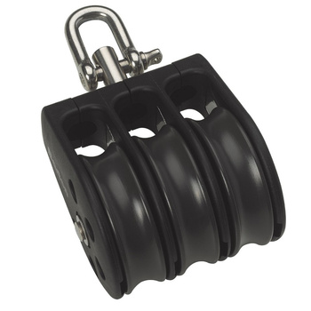 BLOCZEK POTRÓJNY Z KRĘTLIKIEM - ROZMIAR 1 - LINA 8MM