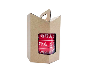 MISKA CERAMCZNA MARINA ZESTAW 4SZT CZERWONA