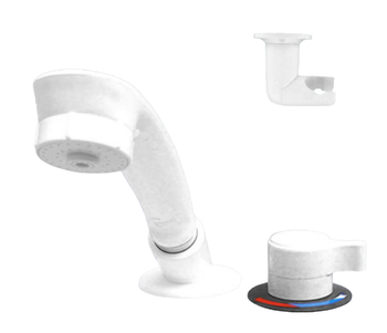 PRYSZNIC LONDON COMET Z WYJMOWANĄ SŁUCHAWKĄ Z ELEKTROWŁĄCZNIKIEM - DO PRZYCZEP KEMPINGOWYCH, KAMPERÓW I ŁODZI