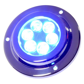 LAMPKA PODWODNA LED 12W, 10-30V, IP68, KĄT ŚWIECENIA 120, 92,8MM, KOLOR NIEBIESKI