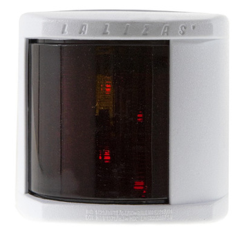 LAMPA NAWIGACYJNA BURTOWA CZERWONA DO 20m - 12V OBUDOWA BIAŁA