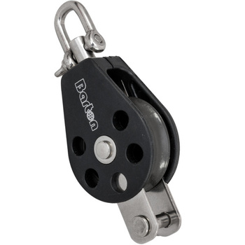 BLOCZEK POJEDYŃCZY Z KRĘTLIKIEM I ZACZEPEM - ROZMIAR 2 - LINA 8MM