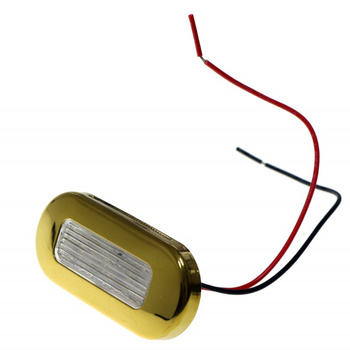 LAMPKA LED COURTESY ZŁOTA, 12V, L76, W32MM, KOLOR BIAŁY CIEPŁY