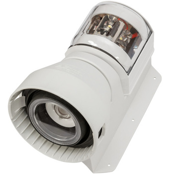 LAMPA NAWIGACYJNA ZESPOLONA S43 MASZTOWA Z OŚWIETLENIEM POKŁADU LED - 12/24V OBUDOWA BIAŁA (F)