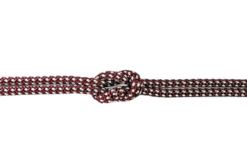 LINA POLIESTROWA BREVA 3 MM BORDOWO - BIAŁA