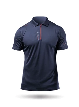 KOSZULKA MĘSKA ZHIK POLO UPF50+ UVActive™ ZIP SPORTS ATP-0085-M NAVY