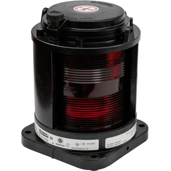 LAMPA NAWIGACYJNA S55 BURTOWA CZERWONA - 24V OBUDOWA CZARNA (F)
