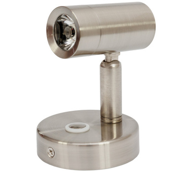 LAMPKA KINKIET LED WŁĄCZNIK DOTYKOWY, 10-30V, 1W, 65x65x85MM, ALUMINIUM NIKLOWANE﻿, BIAŁA NEUTRALNA