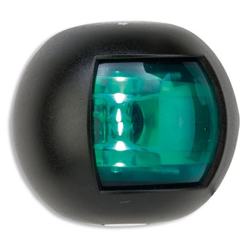 LAMPA NAWIGACYJNA BURTOWA ZIELONA LED - 12/24V ORSA PRO, OBUDOWA CZARNA