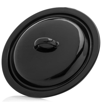 POKRYWKA EMALIOWANA 18CM CZARNA