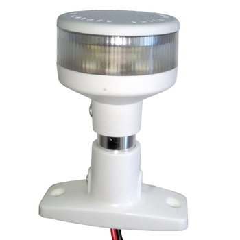 LAMPA NAWIGACYJNA NA MASZCIE 10 CM BIAŁA 360 KOTWICZNE LED - 12V OBUDOWA BIAŁA (X) (W)