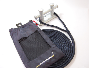 LINA CUMA Z PĘTLĄ GRANATOWA  16 MM 10 M + TORBA