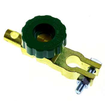 KLEMA AKUMULATORA Z WŁĄCZNIKIEM, 500/125A, ZIELONA