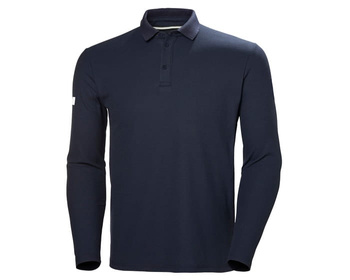 KOSZULKA MĘSKA HELLY HANSEN  UPF50+  POLO CREWLINE LS 34050 NAVY