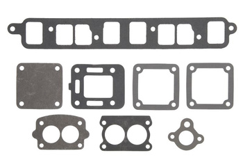 Zestaw uszczelek kolektora wydechowego (1x uszczelka kolanka  1x uszczelka kolektora wydechowego  1x uszczelka pod gaźnik  1x uszczelka termostatu) GM 181 (3.0L) CID eng  140 hp s/n 3332137-6229717