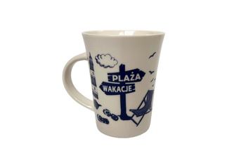 KUBEK MARYNISTYCZNY Z DROGOWSKAZEM PLAŻA