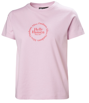 KOSZULKA DAMSKA  HELLY HANSEN  CORE GRAPHIC T-SHIRT  (54080) CHERRY BLOSSOM