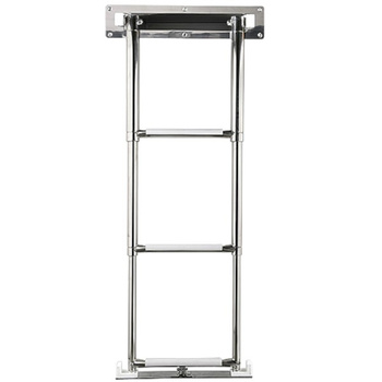 DRABINKA 3-STOPNIOWA, TELESKOPOWA, L458, W390, H80, STAL NIERDZEWNA, KASETA ZAMKNIĘTA DO ZABUDOWY