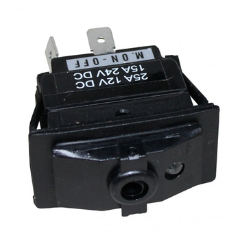 WŁĄCZNIK ROCKER 3 PIN (ON)-OFF, SPDT, 1 WHITE LED
