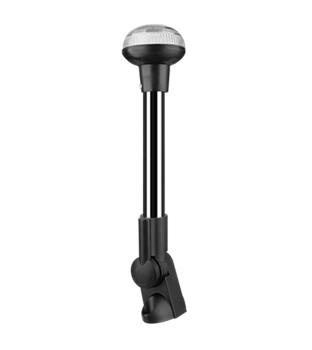 LAMPA NAWIGACYJNA TOPOWA NA MASZCIE KŁADZIONYM 305 MM LED SEAFLO SFNL081-12-02B - 360°, białe światło, 12V